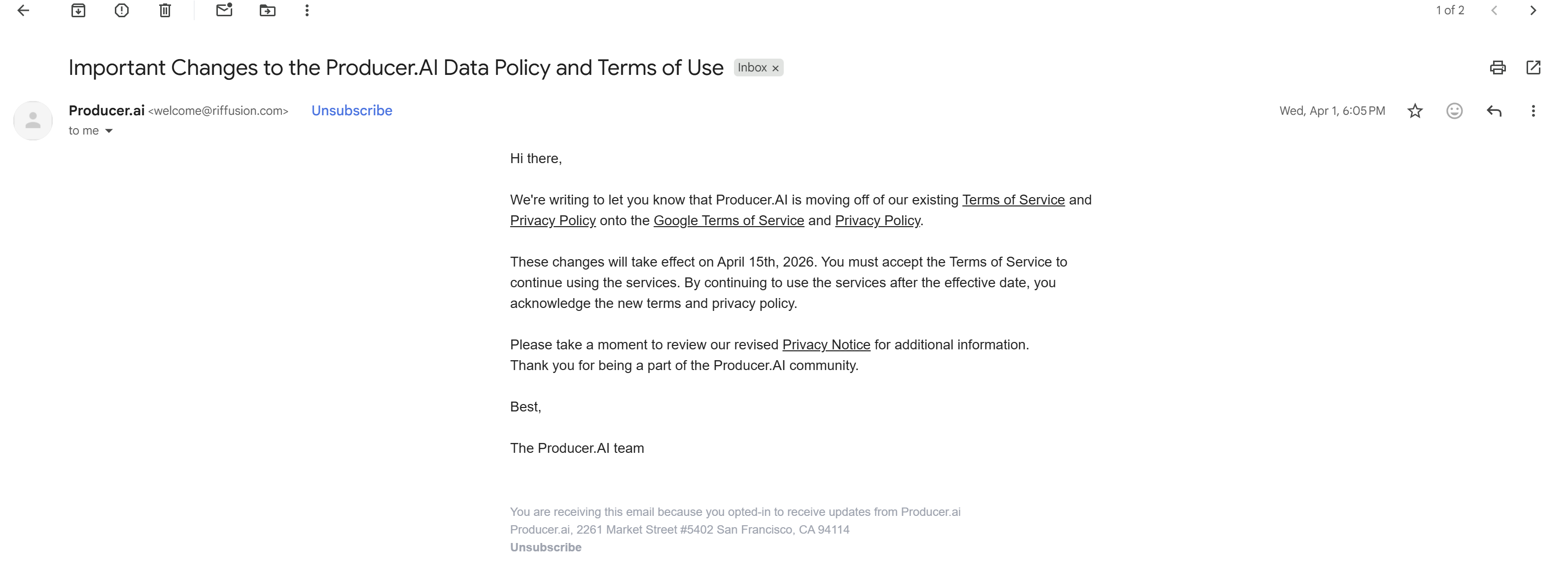 Open the email in Gmail